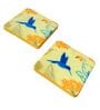 Yellow & Blue (4 x 4 Inches) Marble (Set of 2) Coasters