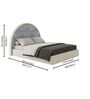 The Phoenix Luxe Inlay King Sized Bed in Blue Finish