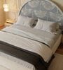 The Phoenix Luxe Inlay King Sized Bed in Blue Finish