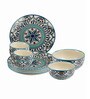 The Royal Crown 10 Pcs Blue & White Ceramic Dinnerware Set