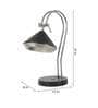 Droplet Black Adjustable Study Lamp With Aluminium + Iron Base