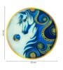 The Silver Stallion White & Blue (4 x 4 Inches) Marble (Set of 2) Coasters