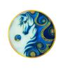 The Silver Stallion White & Blue (4 x 4 Inches) Marble (Set of 2) Coasters