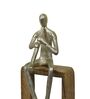 The Trumpet Musician Brown Aluminium & Wood Figurine