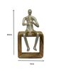 The Trumpet Musician Brown Aluminium & Wood Figurine