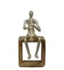 The Trumpet Musician Brown Aluminium & Wood Figurine