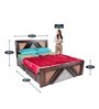 The Twilight Queen Size Bed with Storage in Dark Brown Colour