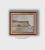The Vintage Artistry Beige & Blue Antique Rustic Muted Landscapewall Art