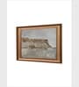 The Vintage Artistry Beige & Blue Antique Rustic Muted Landscapewall Art
