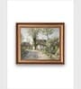 The Vintage Artistry Beige & Greencountry Landscape Painted Wall Art