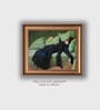 The Vintage Artistry Black & Brown Antique Female Printed Framed Wall Painting