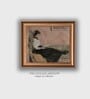 The Vintage Artistry Black & Brown Book Reading Printed Framed Wall Painting