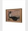 The Vintage Artistry Black & Brown Book Reading Printed Framed Wall Painting