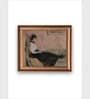 The Vintage Artistry Black & Brown Book Reading Printed Framed Wall Painting