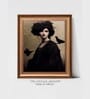 The Vintage Artistry Black Victorian Witch Portrait With Birds Painting Wall Art