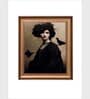The Vintage Artistry Black Victorian Witch Portrait With Birds Painting Wall Art