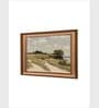 The Vintage Artistry Blue & Green Landscape Nature Framed Wall Painting