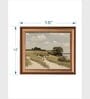 The Vintage Artistry Blue & Green Landscape Nature Framed Wall Painting