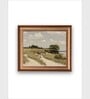 The Vintage Artistry Blue & Green Landscape Nature Framed Wall Painting