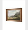 The Vintage Artistry Blue & Green Mountains View Painting Wall Art