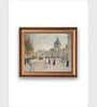 The Vintage Artistry Brown & Beige Institute Of France Paris 1887 Framed Wall Painting
