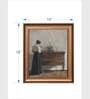 The Vintage Artistry Brown & Black European Portrait Painting Framed Wall Painting