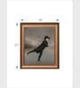 The Vintage Artistry Brown & Black Ice Skating Antique Framed Wall Painting