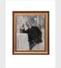 The Vintage Artistry Brown & Blackbar Cart Decor Printable Art Framed Wall Painting