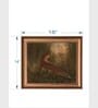 The Vintage Artistry Brown & Green Dark Tonedrustic Art Framed Wall Painting