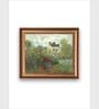 The Vintage Artistry Brown & Green Interior Of Cottage Framed Wall Painting