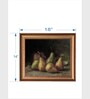 The Vintage Artistry Brown & Green Moody Pear Printed Framed Wall Painting