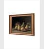 The Vintage Artistry Brown & Green Moody Pear Printed Framed Wall Painting