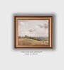 The Vintage Artistry Brown & Green Rustic Muted Hills Printed Framed Wall Painting