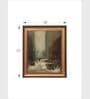 The Vintage Artistry Brown & Green Snow In New York Printed Wall Art