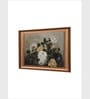 The Vintage Artistry Brown & Green Still Life Of Roses Printed Framed Wall Painting
