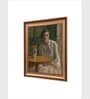 The Vintage Artistry Brown & Green Woman & Cactus Wooden Framed Wall Painting