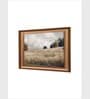 The Vintage Artistry Brown & White Wheat Field Canvas Wood Framed Paining Wall Art