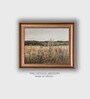 The Vintage Artistry Brown & Yellow Landscape Meadow Printed Framed Wall Painting