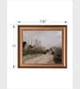 The Vintage Artistry Brown Narrow Landscape Farmhouse Canvas Painting With Frame