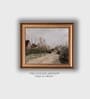 The Vintage Artistry Brown Narrow Landscape Farmhouse Canvas Painting With Frame