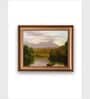 The Vintage Artistry Gold-Toned & Green River Painting Wall Art