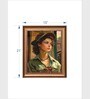 The Vintage Artistry Green & Beige Woman Wearing Framed Wall Art