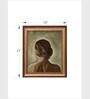 The Vintage Artistry Green & Brown Back Of Women Giclee Wall Art