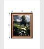 The Vintage Artistry Green & Brown Lake Realism Art Framed Wall Painting
