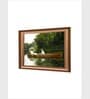 The Vintage Artistry Green Antique Portrait Couple Rowing Boat Painting Wall Art