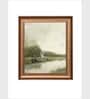 The Vintage Artistry Green Misty Lake Painting Wall Art