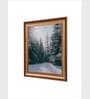 The Vintage Artistry Grey & Gold-Toned Fog In Norwegian Forest Framed Painted Wall Art