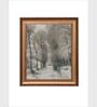 The Vintage Artistry Grey & Gold-Toned Moody Forest Painting Wall Art