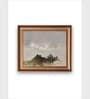 The Vintage Artistry Grey & Green Mountain Range Printed Framed Wall Painting