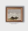 The Vintage Artistry Grey & Green Mountain Range Printed Framed Wall Painting